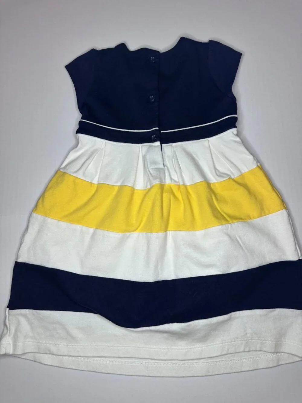 Gymboree Navy, White & Yellow FLOWER SHOWERS Colorblock Dress 5T